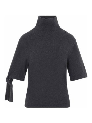JACQUEMUS: Strickpullover mit Rundhalsausschnitt - Rundhalspullover - Dunkelgrau