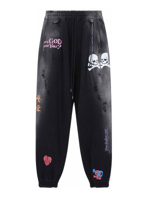 MASTERMIND WORLD: tracksuit bottoms - Vintage Doodle Sweatpants