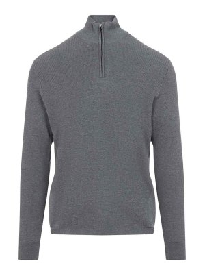 SEASE: crew necks - Waffle Half Zip Turtleneck