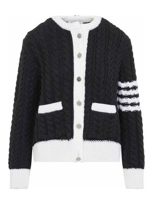 THOM BROWNE: Cardigans - Cardigan - Dunkelgrau