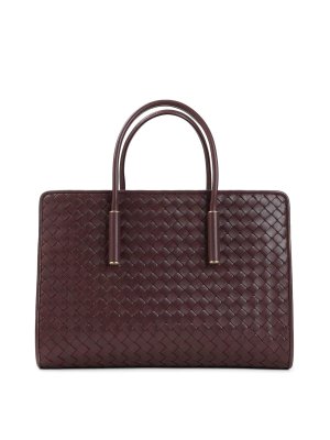 BOTTEGA VENETA: トートバッグ - トートバッグ - ダークレッド