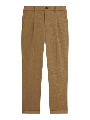 BALLANTYNE: casual trousers - Pleated Cotton-Blend Tailored Trousers