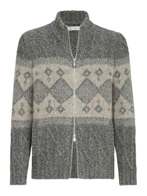 BRUNELLO CUCINELLI: cardigans - High-Neck Zip Cardigan