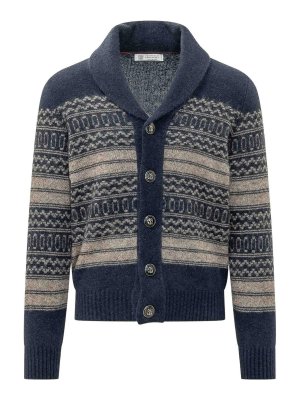 BRUNELLO CUCINELLI: カーディガン - カーディガン - ブルー