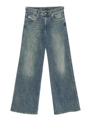 DIESEL: straight leg jeans - Blue 1978 D-Akemi L32 Jeans