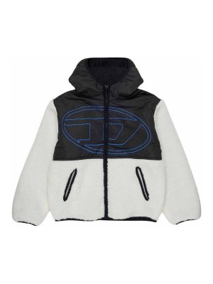 DIESEL: casual jackets - Kids' Black Hooded Jacket
