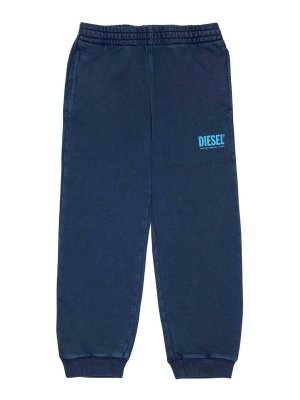 DIESEL: tracksuit bottoms - Kids' Navy Logo Joggers