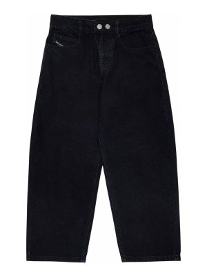 DIESEL: casual trousers - Kids' Black Five-Pocket Trousers