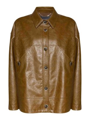 ELENA MIRO`: casual jackets - Boxy Button-Front Jacket