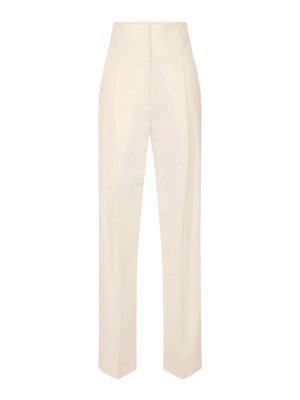 ELISABETTA FRANCHI: Pantalons casual - Pantalons Décontractés - Crème