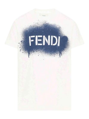 Fendi Jr: Camisetas - Camiseta - Blanco