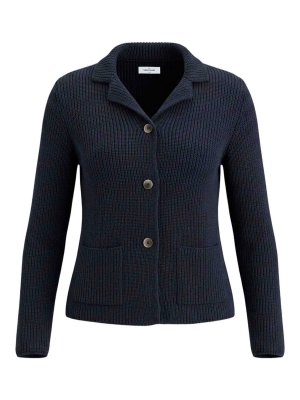 GRAN SASSO: blazers - Pearl-Rib Merino Knit Jacket