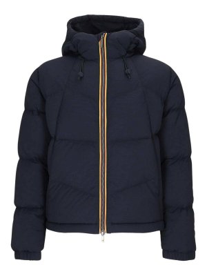 K-WAY: padded jackets - Navy Quill Fancy Nylon Puffer Jacket