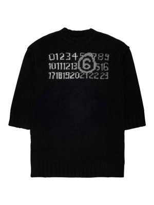 Maison Margiela: maglia collo rotondo - Maglione in maglia