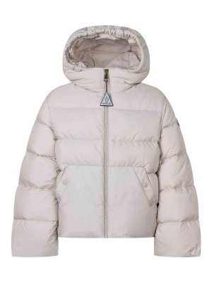MONCLER: ダウン・ハイテクジャケット - ダウンジャケット - 白