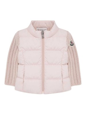 MONCLER: cardigans - Baby Wool-Cashmere Zip Cardigan