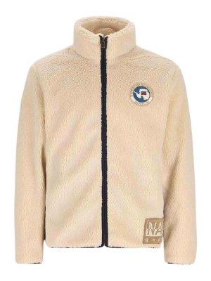 NAPAPIJRI: casual jackets - Cream Archive Fleece Jacket
