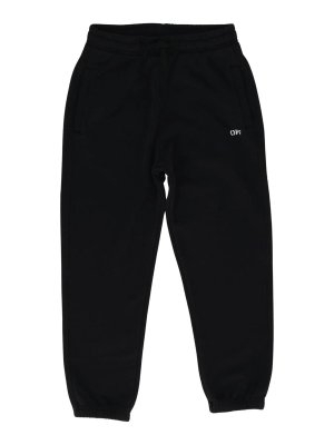 OFF-WHITE: tracksuit bottoms - Kids' Black Off Stamp Joggers