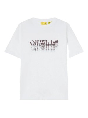 OFF-WHITE: t-shirts - Kids' White Big Bookish Stamp T-Shirt