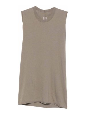 RICK OWENS: t-shirts - Grey Basic SL Tank Top