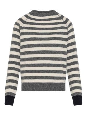 SEVENTY: crew necks - Grey Wool Crew-Neck Jumper