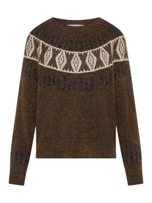 SEVENTY: crew necks - Brown Alpaca Blend Crew-Neck Jumper