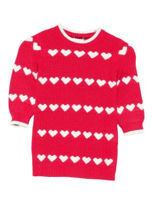TWINSET: knee length dresses - Kids' Red Crew-Neck Dress