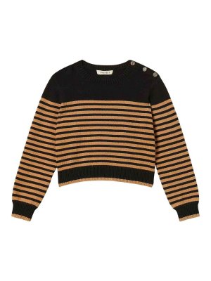 TWINSET: crew necks - Kids' Striped Button-Shoulder Jumper
