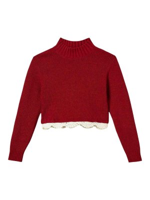 TWINSET: Turtlenecks & Polo necks - Kids' Crochet-Detail High-Neck Jumper