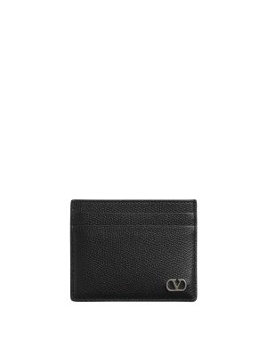 VALENTINO GARAVANI: wallets & purses - Black VLogo Cardholder