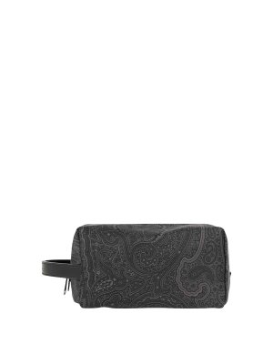 ETRO: clutches - Black Paisley S Pouch