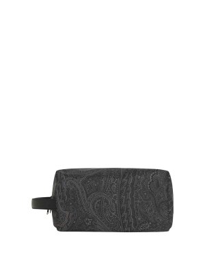 ETRO: clutches - Black Paisley M Pouch