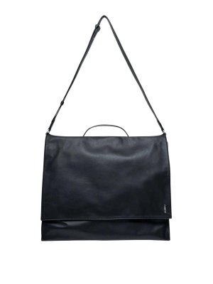 JIL SANDER: shoulder bags - Black Calfskin Shoulder Bag