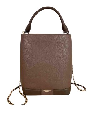 TWINSET: Bucket bags - Brown Bucket Bag