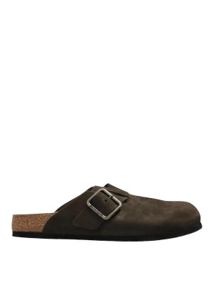 BIRKENSTOCK: mules shoes - Brown Boston WB Clogs