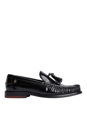 TOMMY HILFIGER: ロファー＆スリッパ - ローファー - 黒