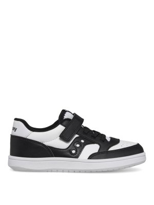 SAUCONY: trainers - Kids' White and Black Jazz Court AC Sneakers