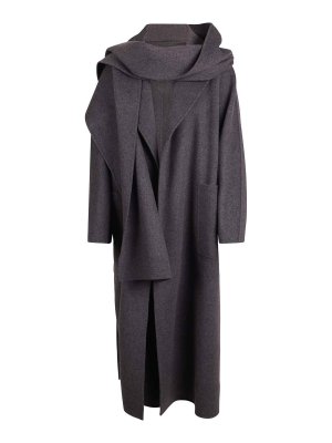 S MAX MARA: long coats - Long Coat With Removable Scarf