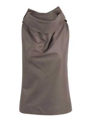 ISSEY MIYAKE: Top e canotte - Top Collo Alto E Strutturato Sul Retro