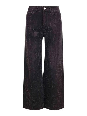 JOVONNA LONDON: flared jeans - Wide Leg Jeans With Rhinestones