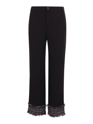 JOVONNA LONDON: casual trousers - Trousers with fringe detail