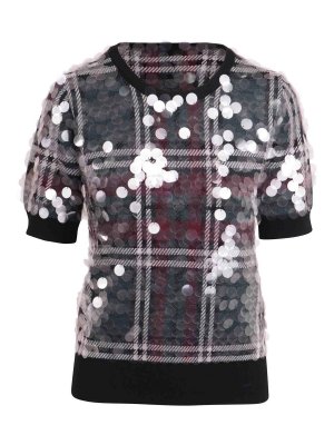 N°21: crew necks - Virgin Wool Sweater With Sequins
