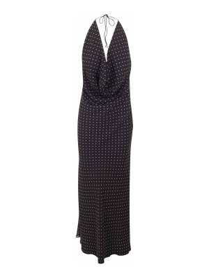ROTATE Birger Christensen: abiti lunghi - Abito Con Scollo Allamericana In Chiffon