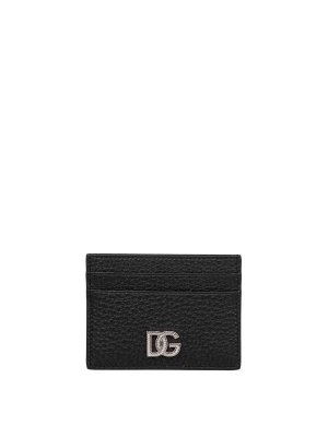 DOLCE & GABBANA: wallets & purses - Dolce & Gabbana Black Leather Card Holder