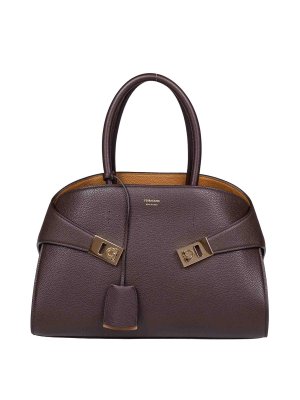 SALVATORE FERRAGAMO: Sacs à main - Sac Cabas - Marron Foncé
