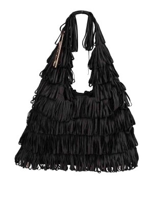 LA MILANESA: shoulder bags - Capucine Shoulder Bag Black Color
