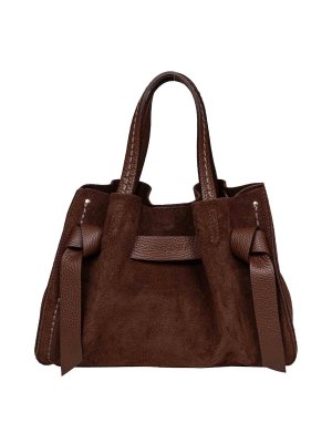 VISONA: totes bags - Visona Vittoria Suede Handbag