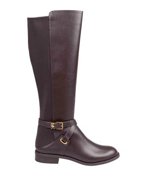 MICHAEL KORS: flat shoes - Rachel Flat Chocolate Boot