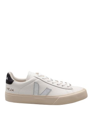 VEJA: trainers - Campo Sneakers in White and Silver Color