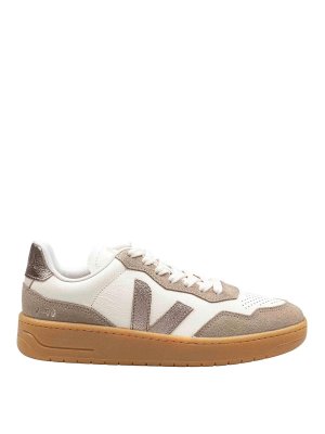 VEJA: trainers - V-90 Sneakers In Bronze Leather